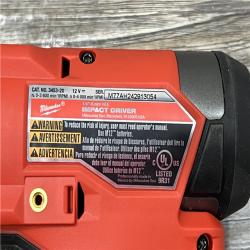 AS-IS Milwaukee M12 FUEL 12 V 1/4 in. Cordless Brushless Impact Driver (Tool KIT battery & charge)