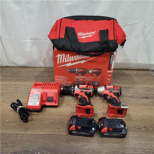 AS-IS Milwaukee M18 18V Cordless Brushed 2 Tool Drill/Driver and Impact Driver Kit