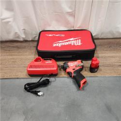 AS IS Milwaukee M12 FUEL 12-Volt Lithium-Ion Brushless Cordless 1/4 in. Hex Impact Driver Compact Kit