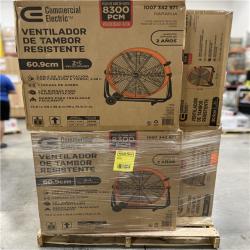 DALLAS LOCATION - Commercial Electric 24 in. 2-Speed Heavy Duty Tilt Drum Fan PALLET - (8 UNITS)