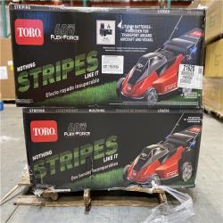 DALLAS LOCATION NEW! - TORO 60V MAX* 21 in. (53 cm) Stripe® Self-Propelled Mower - 5.0Ah Battery/Charger Included PALLET -(4 UNITS)