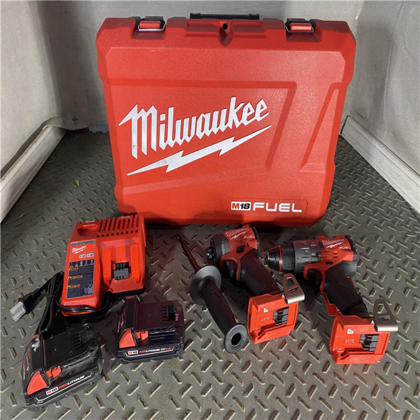 HOUSTON LOCATION -AS-IS M18 FUEL 18V Lithium-Ion Brushless Cordless Hammer Drill and Impact Driver Combo Kit (2-Tool) with 2 Batteries