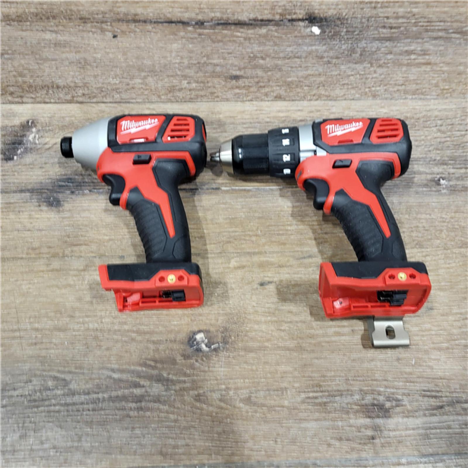 AS-IS Milwaukee M18 18V Cordless Brushed 2 Tool Drill/Driver and Impact Driver Kit