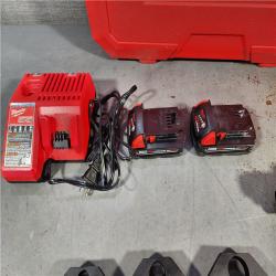 HOUSTON LOCATION - AS-IS M18 18V Lithium-Ion Cordless Short Throw Press Tool Kit with 3 PEX Crimp Jaws (2) 2.0 Ah Batteries and Charger