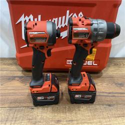 AS IS Milwaukee M18 FUEL 18V Lithium-Ion Brushless Cordless Hammer Drill and Impact Driver Combo Kit (2-Tool) with 2 Batteries