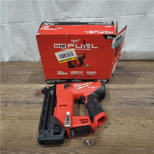 AS-IS M12 FUEL 12-Volt Lithium-Ion Brushless Cordless 18-Guage Compact Brad Nailer (Tool Only)