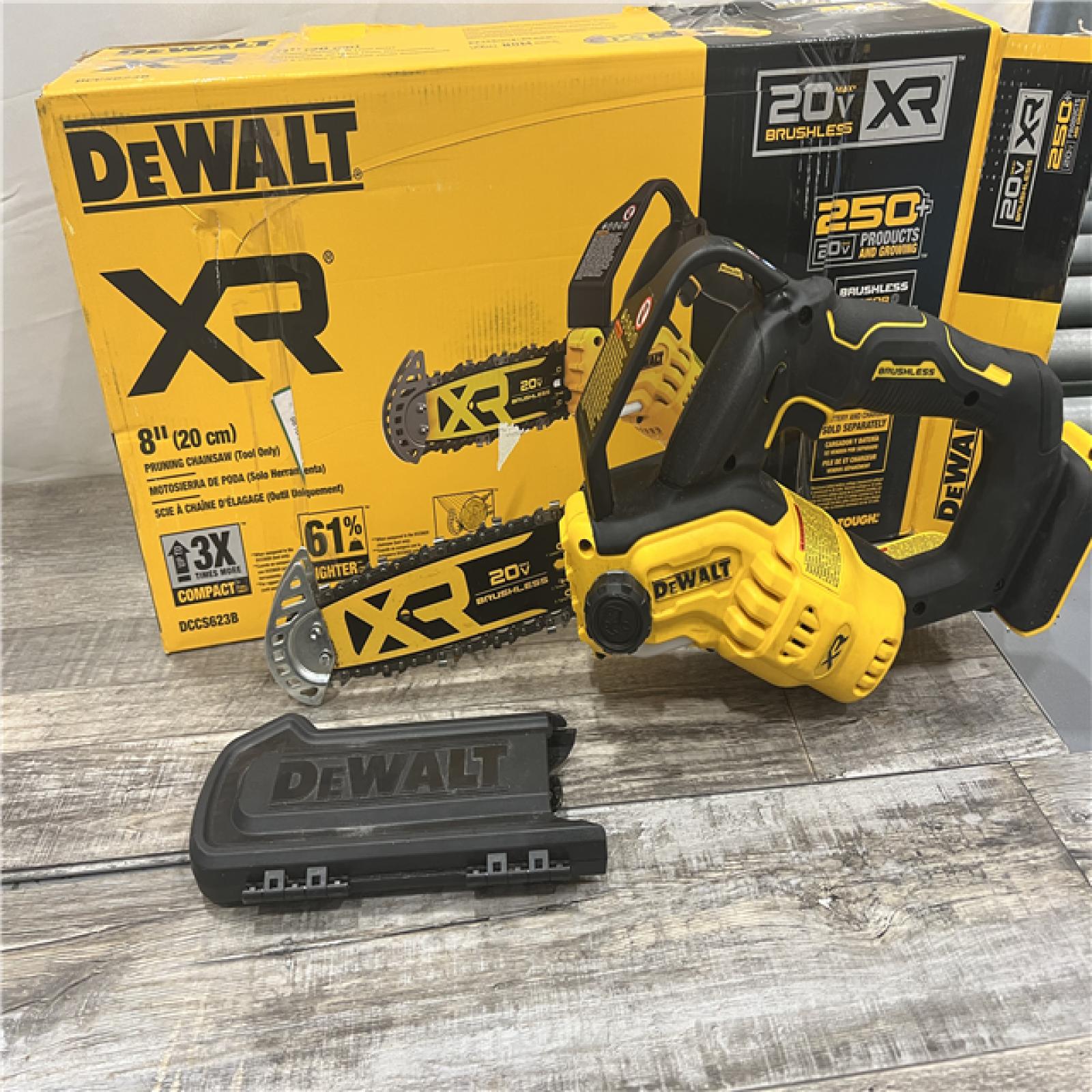 AS-IS DEWALT 20V MAX 8 in. Brushless Cordless Battery Powered Pruning Chainsaw (Tool Only)