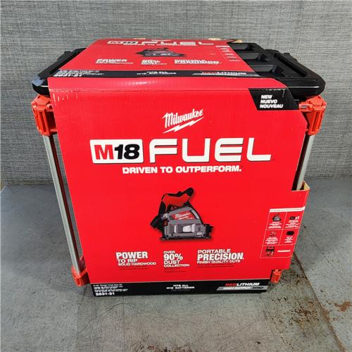 HOUSTON LOCATION - AS-IS (APPEARS LIKE NEW) Milwaukee 2831-21 M18 FUEL 18-Volt Lithium-Ion Brushless Cordless 6-1/2 in. Plunge Track Saw PACKOUT Kit with One 6.0 Ah Battery