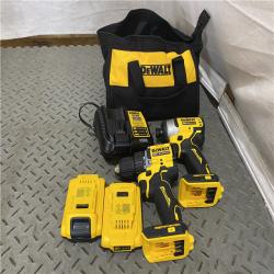 Houston location AS-IS DEWALT ATOMIC 20-Volt MAX Lithium-Ion Cordless Combo Kit (2-Tool) with (2) 2.0Ah Batteries, Charger and Bag