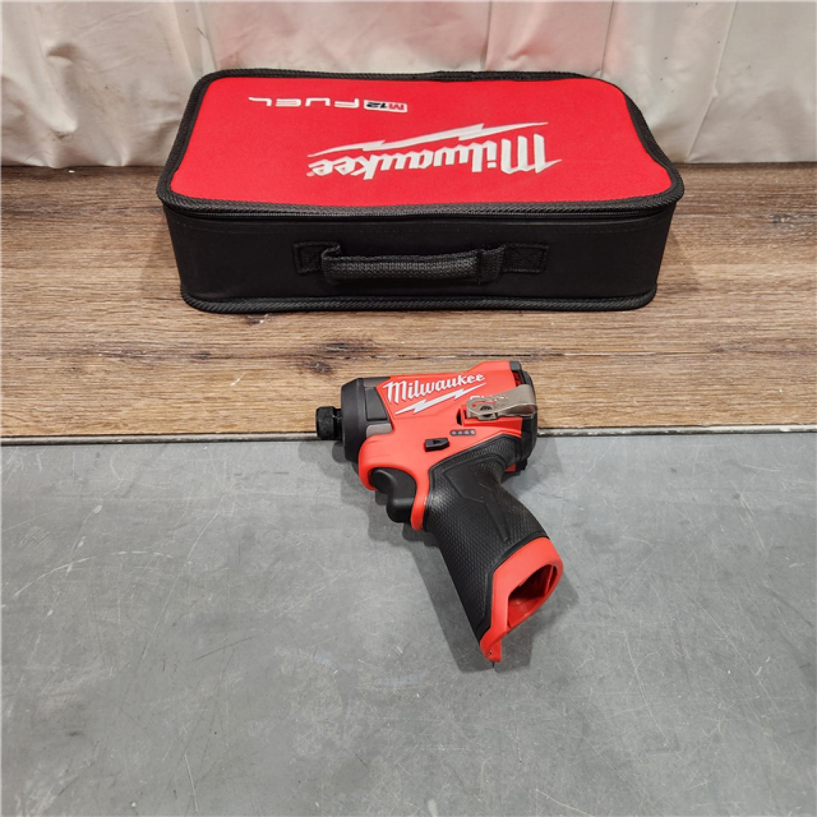 AS IS Milwaukee M12 FUEL 12-Volt Lithium-Ion Brushless Cordless 1/4 in. Hex Impact Driver Compact Kit