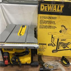 AS IS DEWALT 15 Amp Corded 8-1/4 in. Compact Portable Jobsite Tablesaw (Stand Not Included)