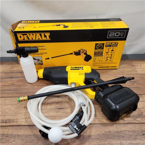 AS-IS DEWALT 20V MAX 550 PSI 1.0 GPM Cold Water Cordless Battery Power Cleaner with 4 Nozzles (Tool Only)