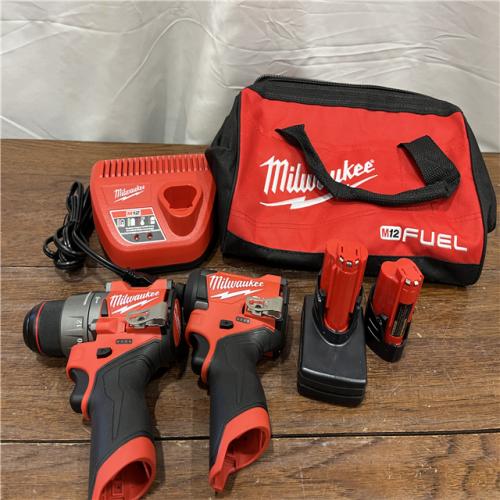 AS-ISMilwaukee 3497-22 12V Brushless Hammer Drill and Impact Driver Combo Kit