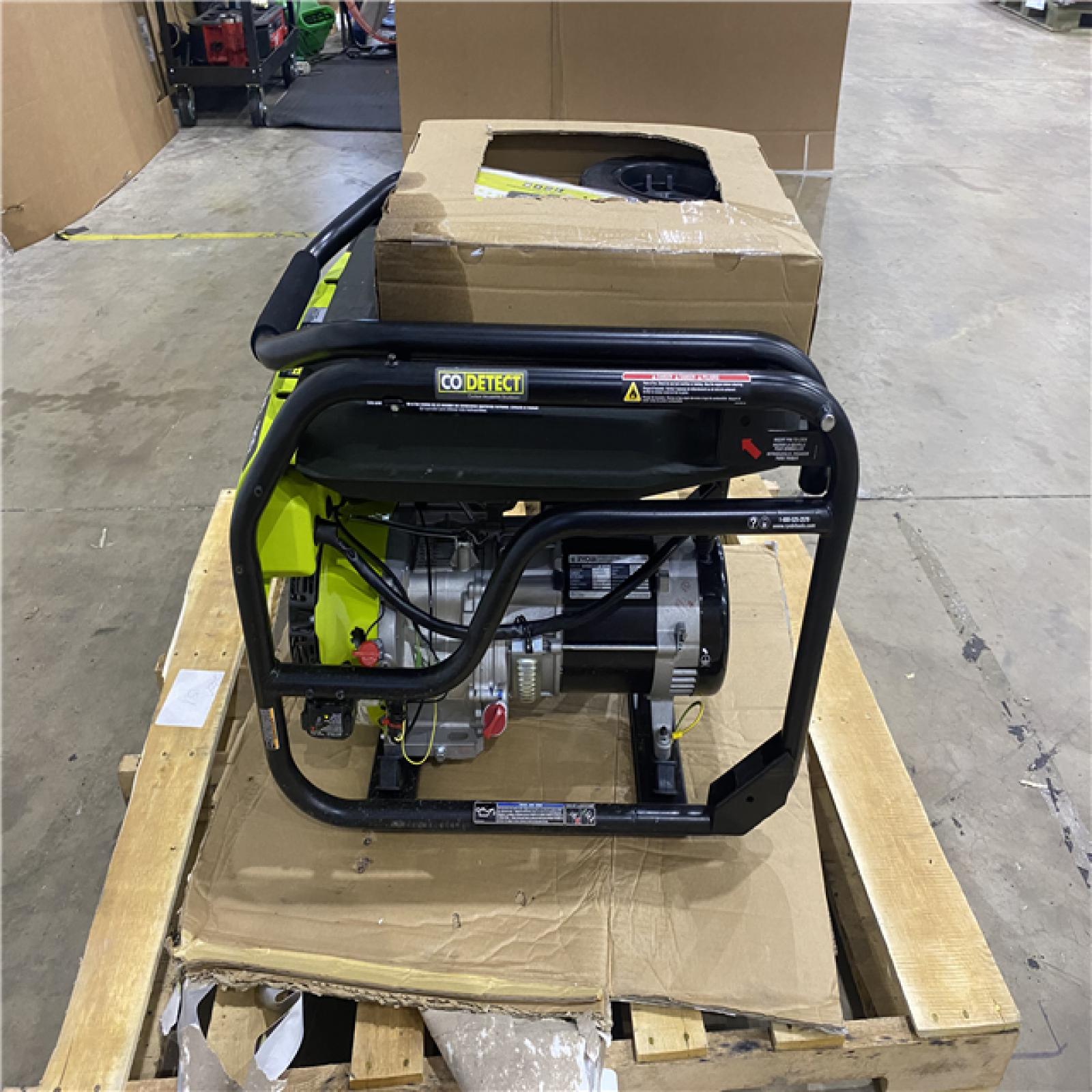 Houston Location - AS-IS Ryobi 6,500-Watt Gasoline Powered Portable Generator