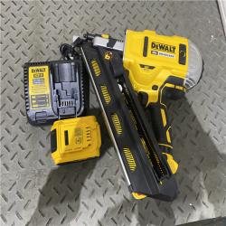 Houston location AS-IS Dewalt 20V Li-Ion Cordless Brushless 2-Speed 30Â° Paper Collated Framing Nailer Kit DCN692M1