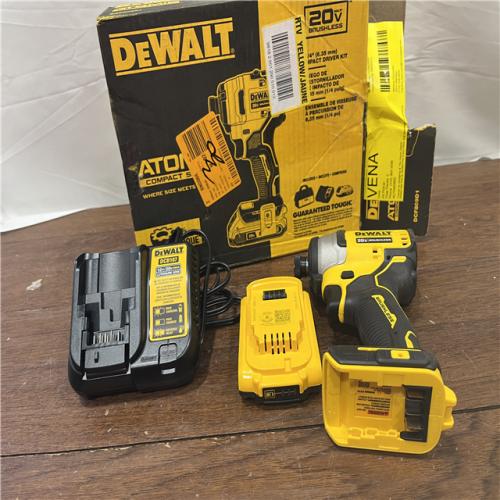 AS-ISDEWALT ATOMIC 20V MAX* Brushless Cordless Compact 1/4 in. Impact Driver Kit