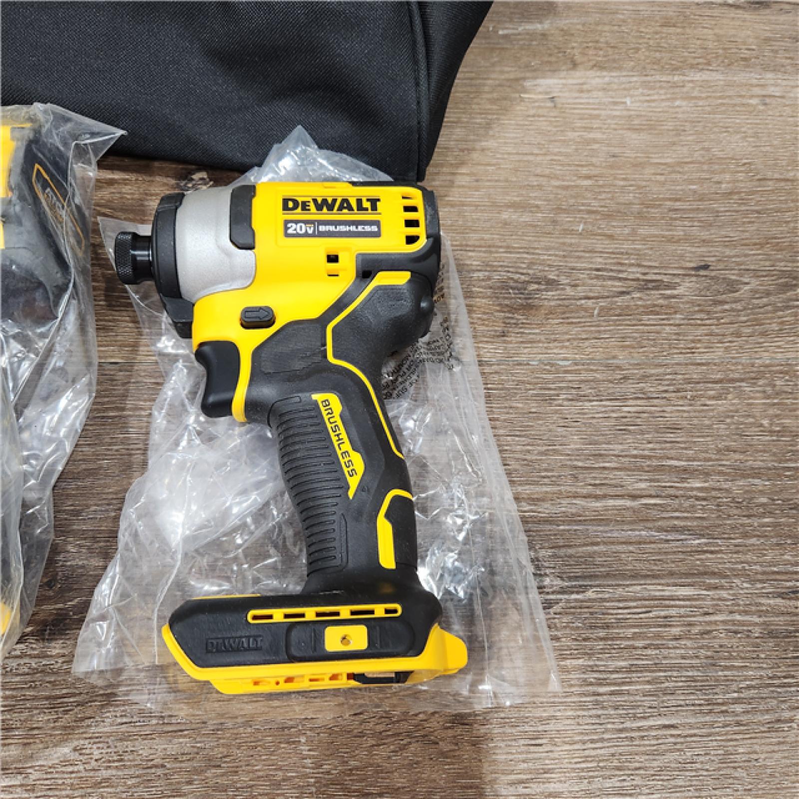 AS-IS DEWALT ATOMIC 20-Volt MAX Lithium-Ion Cordless Combo Kit (2-Tool) with (2) 2.0Ah Batteries, Charger and Bag