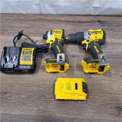 AS-IS DEWALT ATOMIC 20-Volt MAX Lithium-Ion Cordless Combo Kit (2-Tool) with (2) 2.0Ah Batteries, Charger and Bag