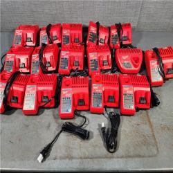 HOUSTON LOCATION - AS-IS MILWAUKEE BATTERY CHARGER PACK QTY - 16