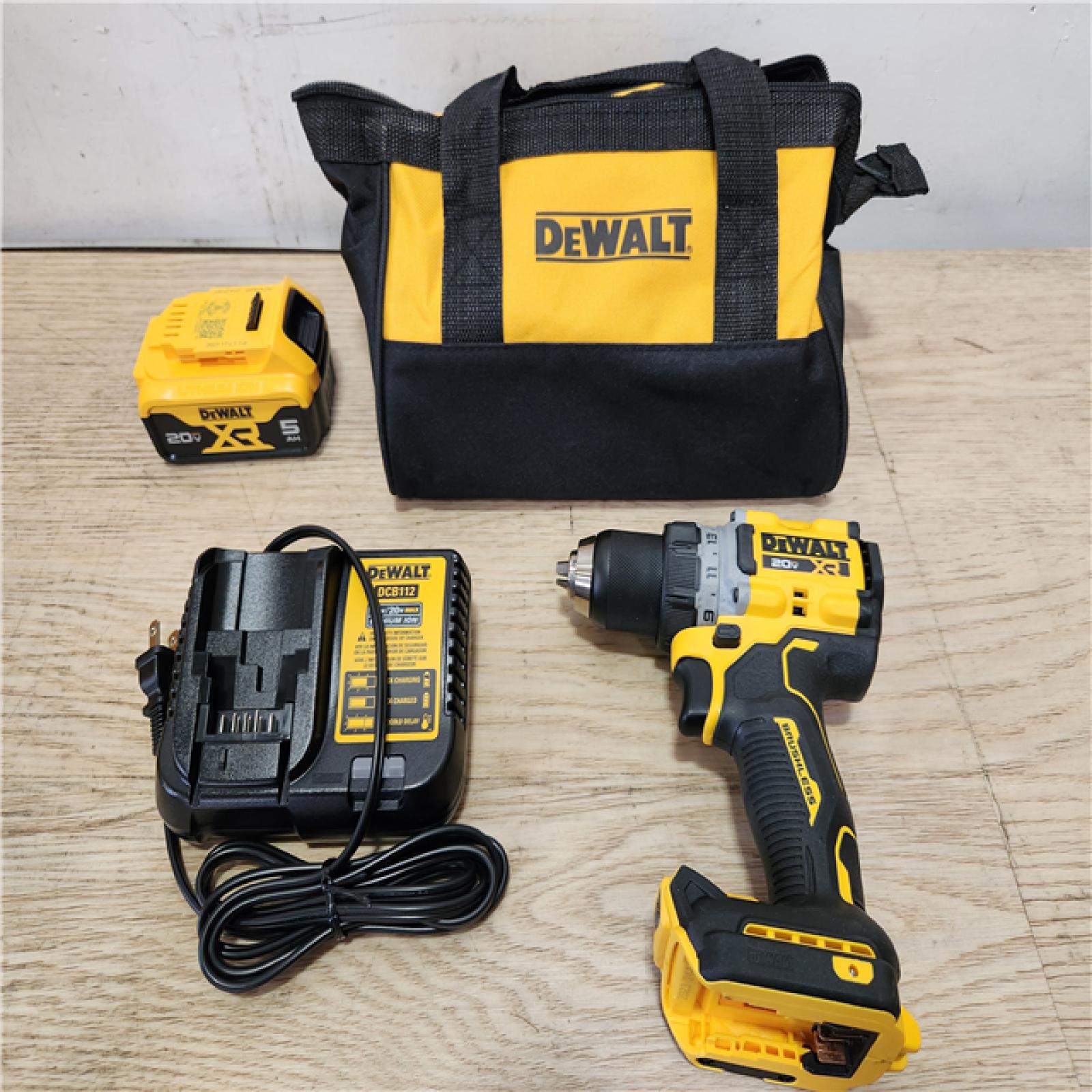 Phoenix Location DEWALT 20V MAX XR Lithium-Ion Cordless Compact 1/2 in. Drill/Driver Kit, 20V MAX 5.0Ah Battery, and Charger