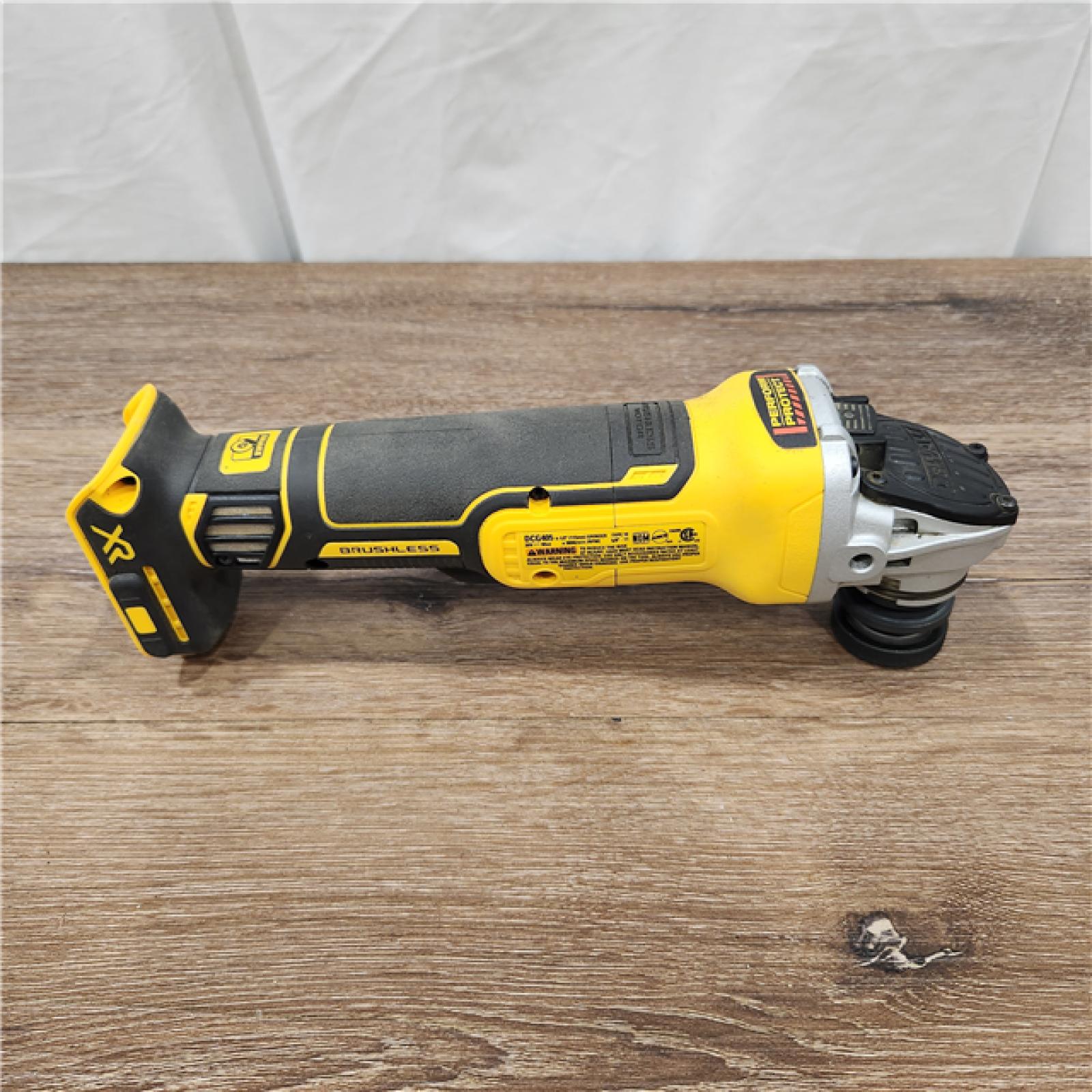 AS-IS 20V MAX XR Cordless Brushless 4.5 in. Slide Switch Small Angle Grinder with Kickback Brake (Tool Only)