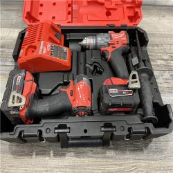 AS-IS Milwaukee M18 FUEL 18V Lithium-Ion Brushless Cordless Hammer Drill and Impact Driver Combo Kit (2-Tool) with 2 Batteries