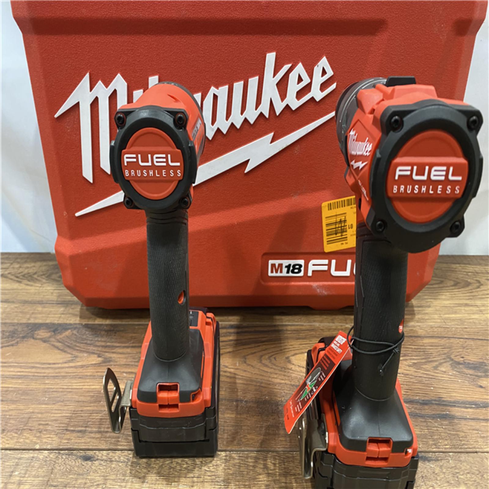 AS IS Milwaukee M18 FUEL 18V Lithium-Ion Brushless Cordless Hammer Drill and Impact Driver Combo Kit (2-Tool) with 2 Batteries