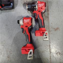 HOUSTON LOCATION - AS-IS (APPEARS LIKE NEW) M18 18-Volt Lithium-Ion Brushless Cordless Compact Hammer Drill/Impact Combo Kit (2-Tool) with (2) Batteries, Bag