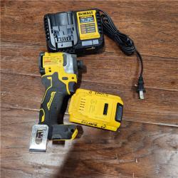 AS-IS ATOMIC 20V MAX Lithium-Ion Cordless 1/4 in. Brushless Impact Driver Kit, 5 Ah Battery, Charger, and Bag