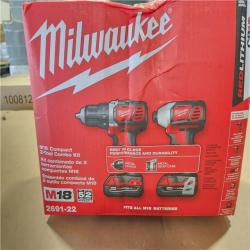 NEW! - Milwaukee M18 18V Lithium-Ion Cordless Drill Driver/Impact Driver Combo Kit (2-Tool) W/ Two 1.5Ah Batteries, Charger Tool Bag