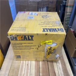 AS-IS DEWALT 15 Amp Corded 12 in. Double Bevel Sliding Compound Miter Saw, Blade Wrench and Material Clamp