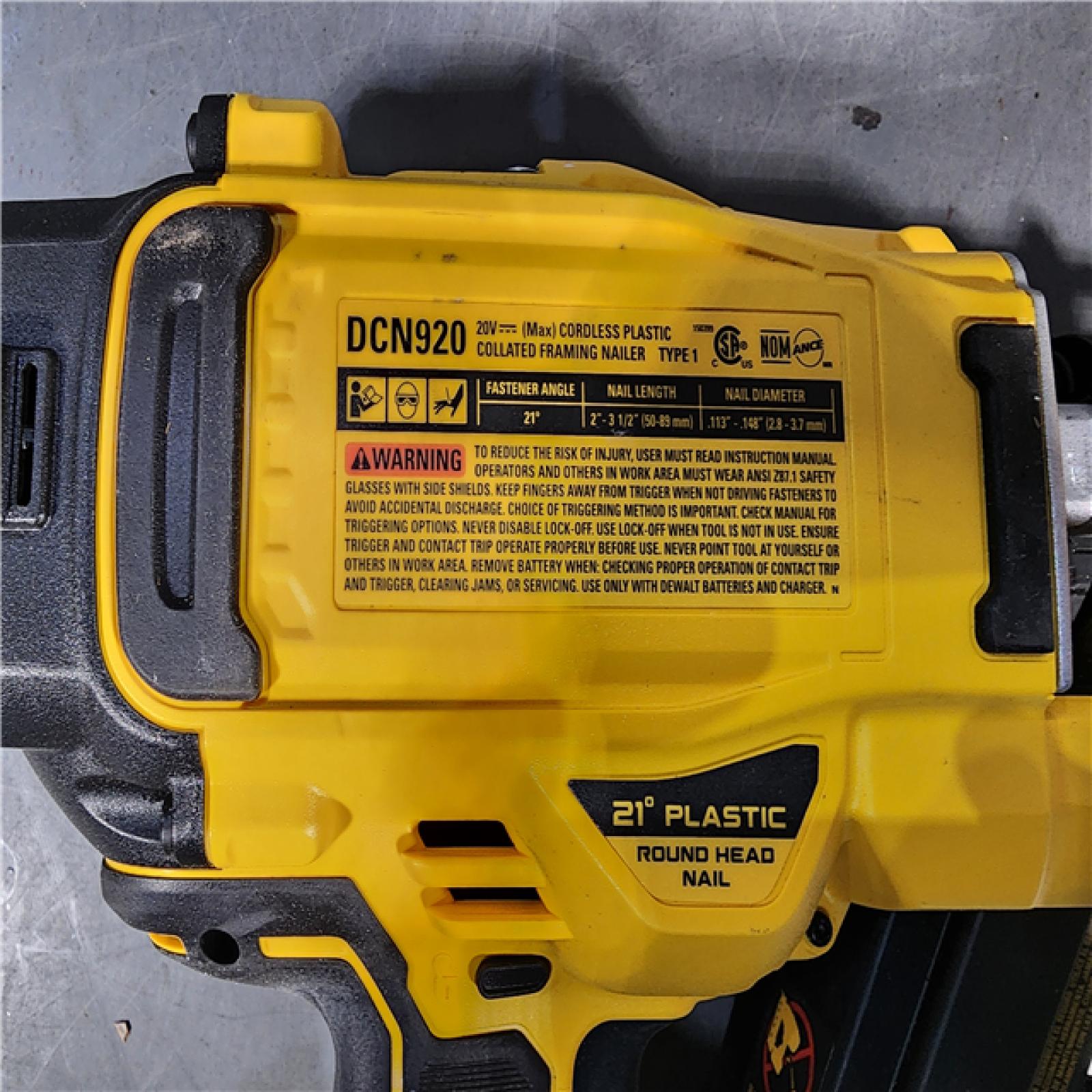 HOUSTON LOCATION - AS-IS DEWALT 20-Volt 21Â° Cordless Framing Nailer (Tool-Only)