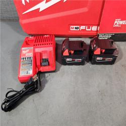 HOUSTON LOCATION - AS-IS (APPEARS LIKE NEW) Milwaukee M18 FUEL 18V Lithium-Ion Brushless Cordless Hammer Drill and Impact Driver Combo Kit (2-Tool) with 2 Batteries