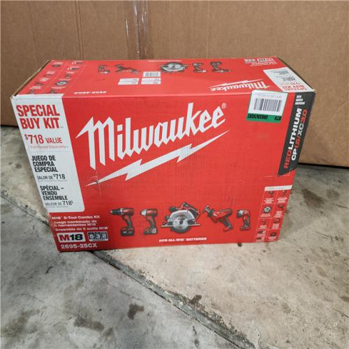 HOUSTON LOCATION - AS-IS Milwaukee M18 18-Volt Lithium-Ion Cordless Combo Tool Kit (5-Tool) with (1) 3.0Ah and (1) 1.5Ah Battery, (1) Charger, (1) Tool Bag