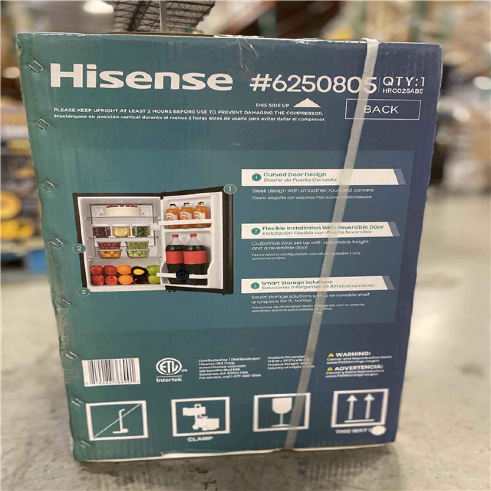 DALLAS LOCATION - Hisense 2.5-cu ft Mini Fridge (Black) ENERGY STAR