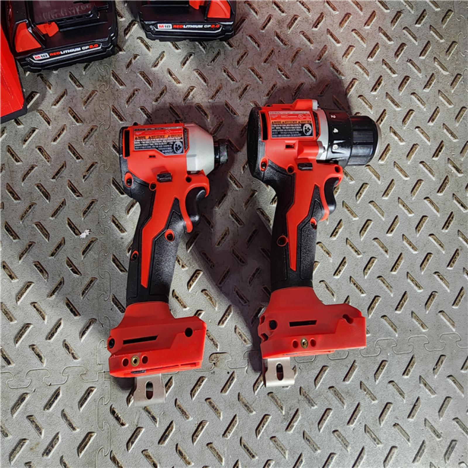 HOUSTON LOCATION - AS-IS (APPEARS LIKE NEW) M18 18V Lithium-Ion Brushless Cordless Compact Drill/Impact Combo Kit (2-Tool) W/(2) 2.0 Ah Batteries, Charger & Bag