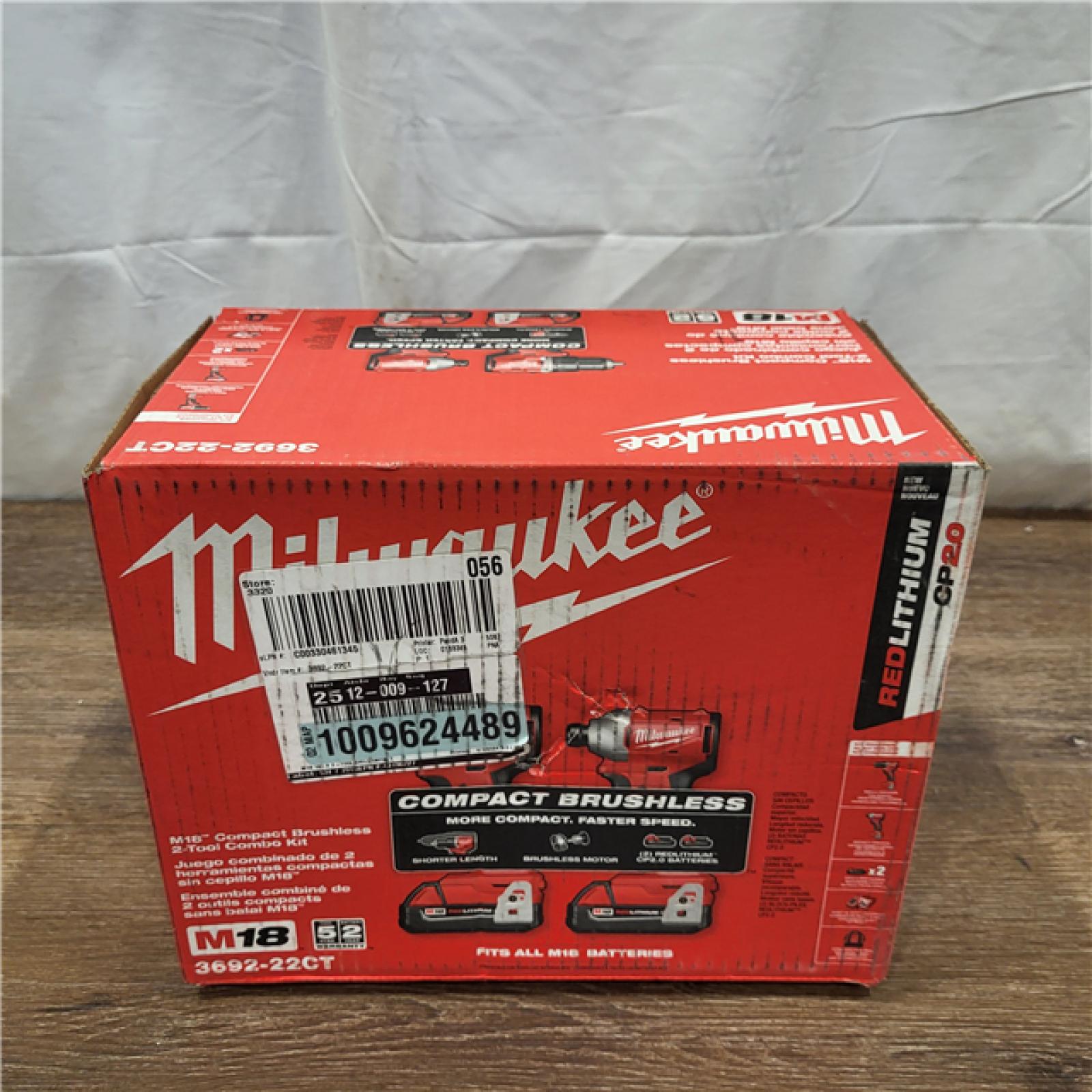 AS-IS Milwaukee M18 Compact Brushless 2-Tool Combo Kit