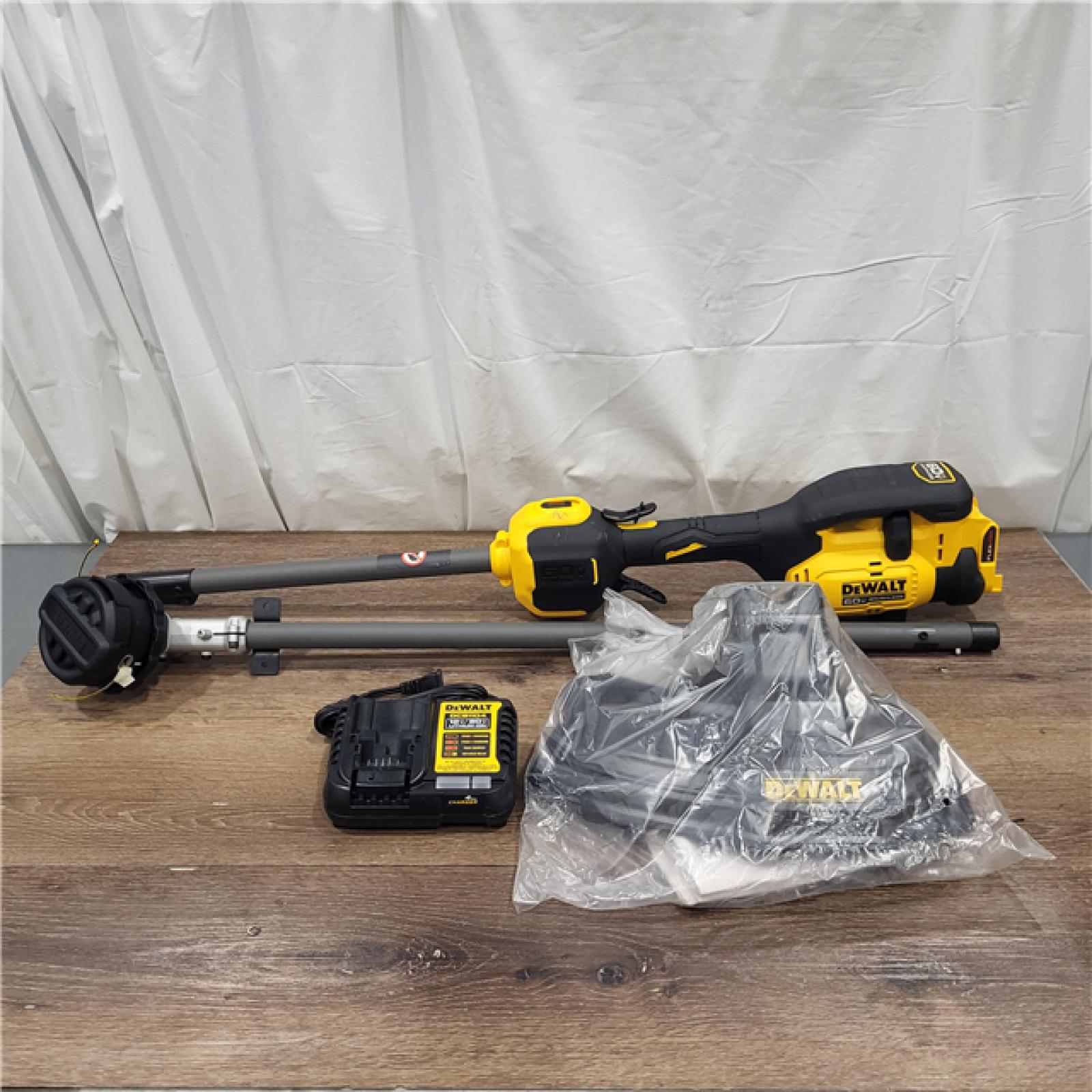 AS-IS FLEXVOLT 60V MAX 17 in. Cordless Battery Powered Attachment Capable Trimmer Kit with (1) FLEXVOLT 3 Ah Battery & Charger