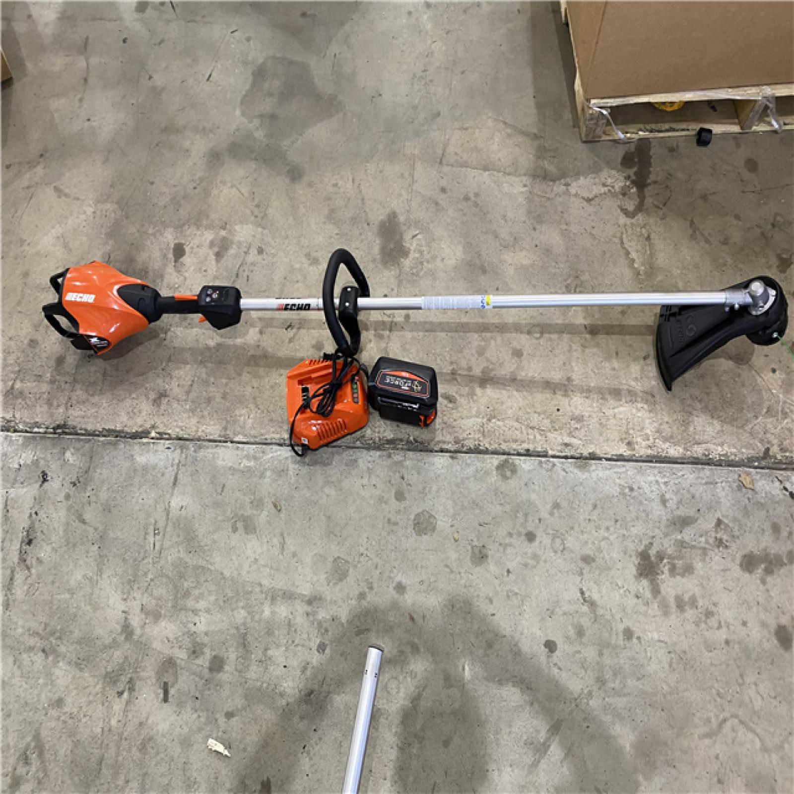 Houston location AS-IS EFORCE 56V X Series 17 in. Brushless Cordless Battery String Trimmer with 5.0Ah Battery and Rapid Charger