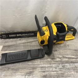 AS-IS DEWALT FLEXVOLT 60V MAX 16in. Brushless Cordless Battery Powered Chainsaw Kit with (1) FLEXVOLT 2 Ah Battery & Charger