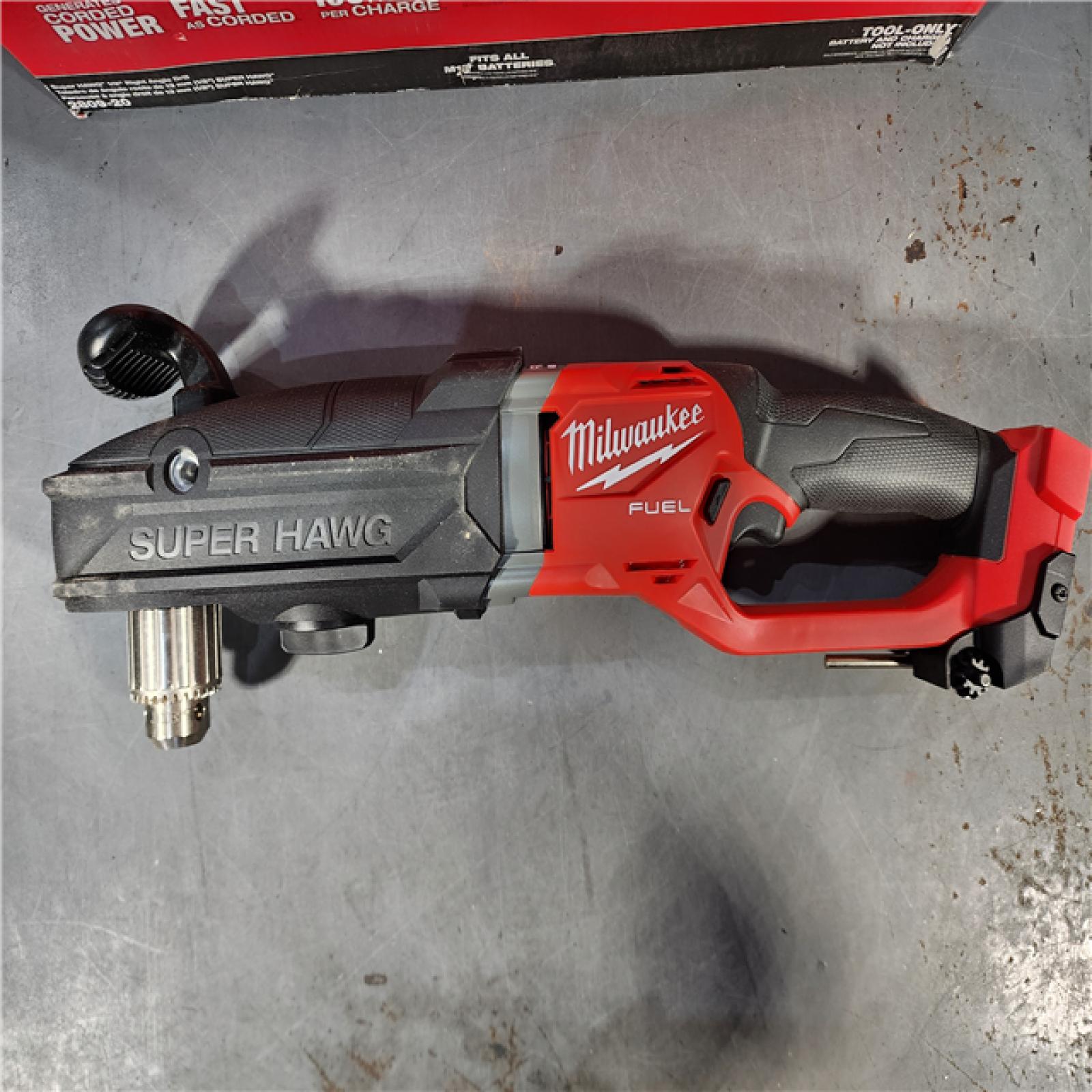 HOUSTON LOCATION - AS-IS Milwaukee M18 18V Fuel 1/2  Right Angle Drill Super Hawg Cordless Lithium-Ion (TOOL ONLY)