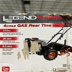 DALLAS LOCATION - Legend Force 20 212 cc Gas Rear Tine Garden Tiller