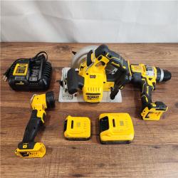 AS-IS DeWalt 20V MAX PowerStack Brushless Cordless (3-Tool) Combo Kit