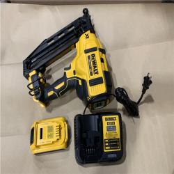 AS-IS DEWALT Cordless 20V Max XR Angled Finish Nailer (Tool Only)