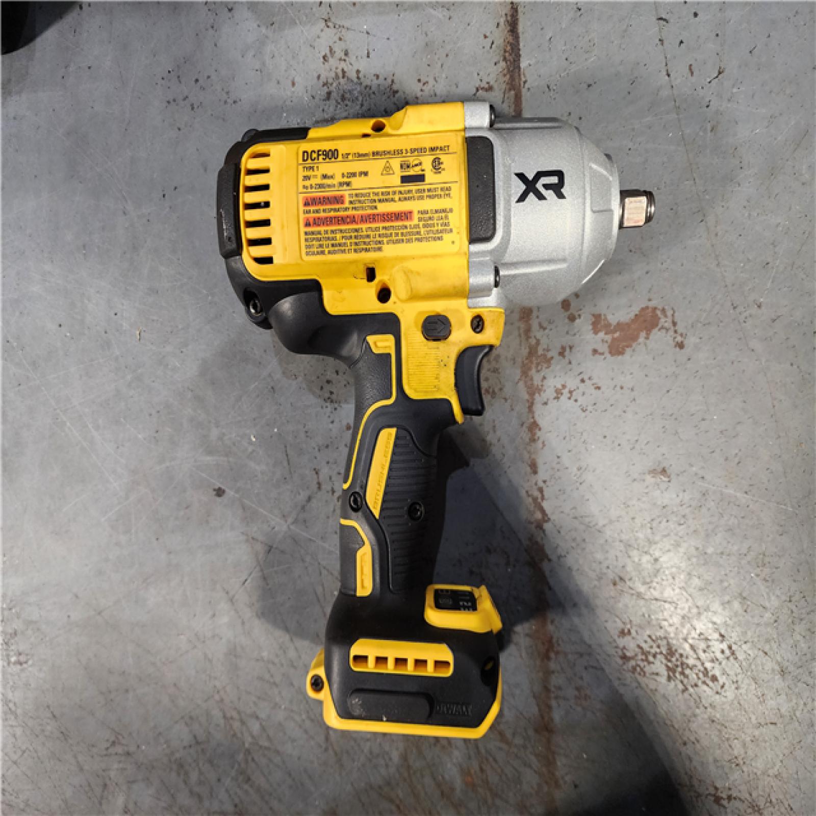 HOUSTON LOCATION - AS-IS DEWALT 20V MAX* XR 1/2  High Torque Impact Wrench with Hog Ring Anvil