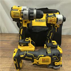 AS IS DEWALT 20-Volt Lithium-Ion Cordless 3-Tool Combo Kit with FLEXVOLT 9 Ah and 20V 6 Ah Batteries and Charger