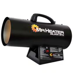 NEW! - Mr. Heater 38,000 BTU Forced Air Propane Indoor/Outdoor Space Heater with Quite Burner Technology