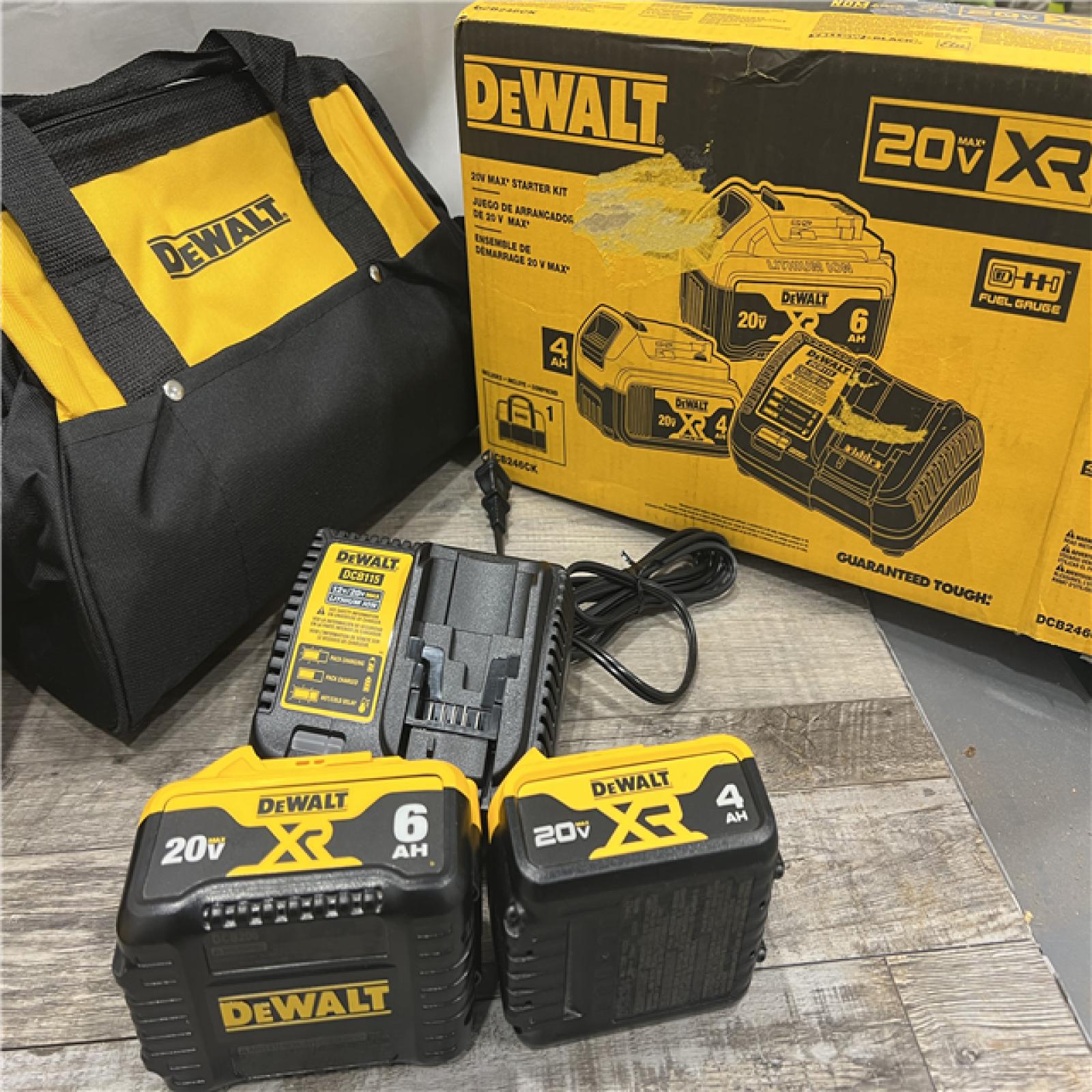 AS-IS Dewalt-DCB246CK 20V MAX* Lithium Ion Starter Kit