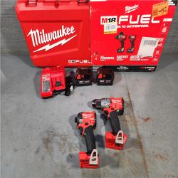 HOUSTON LOCATION - AS-IS (APPEARS LIKE NEW) Milwaukee M18 FUEL 18V Lithium-Ion Brushless Cordless Hammer Drill and Impact Driver Combo Kit (2-Tool) with 2 Batteries