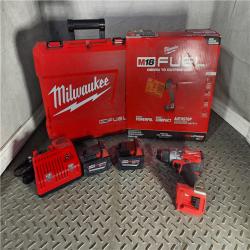 HOUSTON LOCATION - AS-IS Milwaukee 2904-22 Hammer Drill Driver Kit with Batteries  Charger & Tool Case  Red